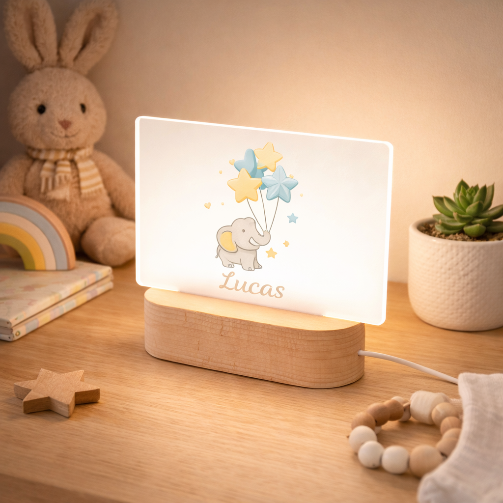 Lampe veilleuse personnalisable – Douceur et sérénité pour les nuits de bébé