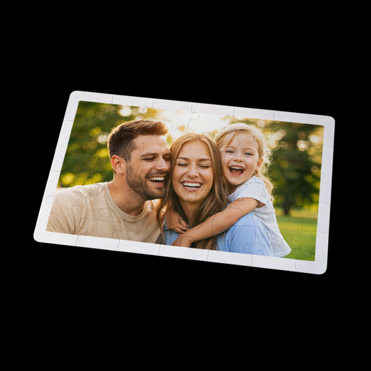 Puzzle Personnalisable Bois avec Cadre Intégré (A5)