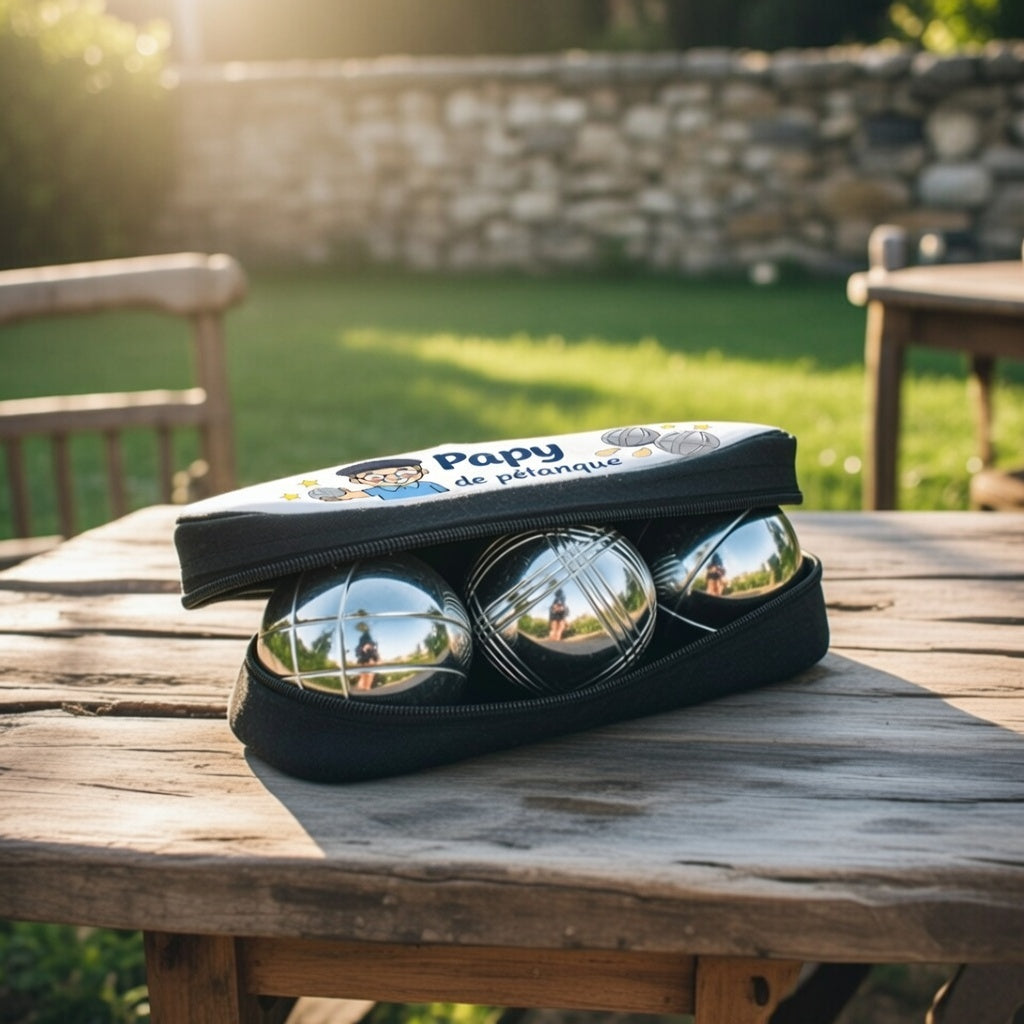 Sacoche de Pétanque Personnalisée – 3 Boules de pétanque