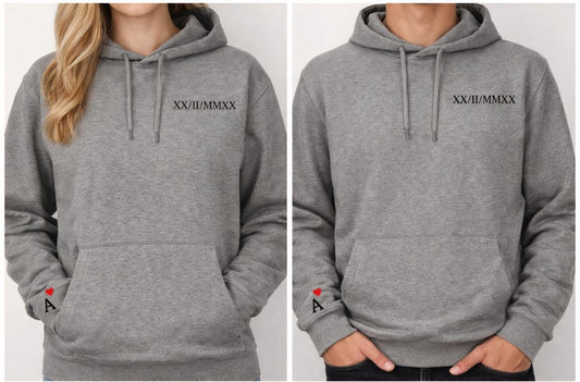 Sweat à Capuche Personnalisé Couple à broder