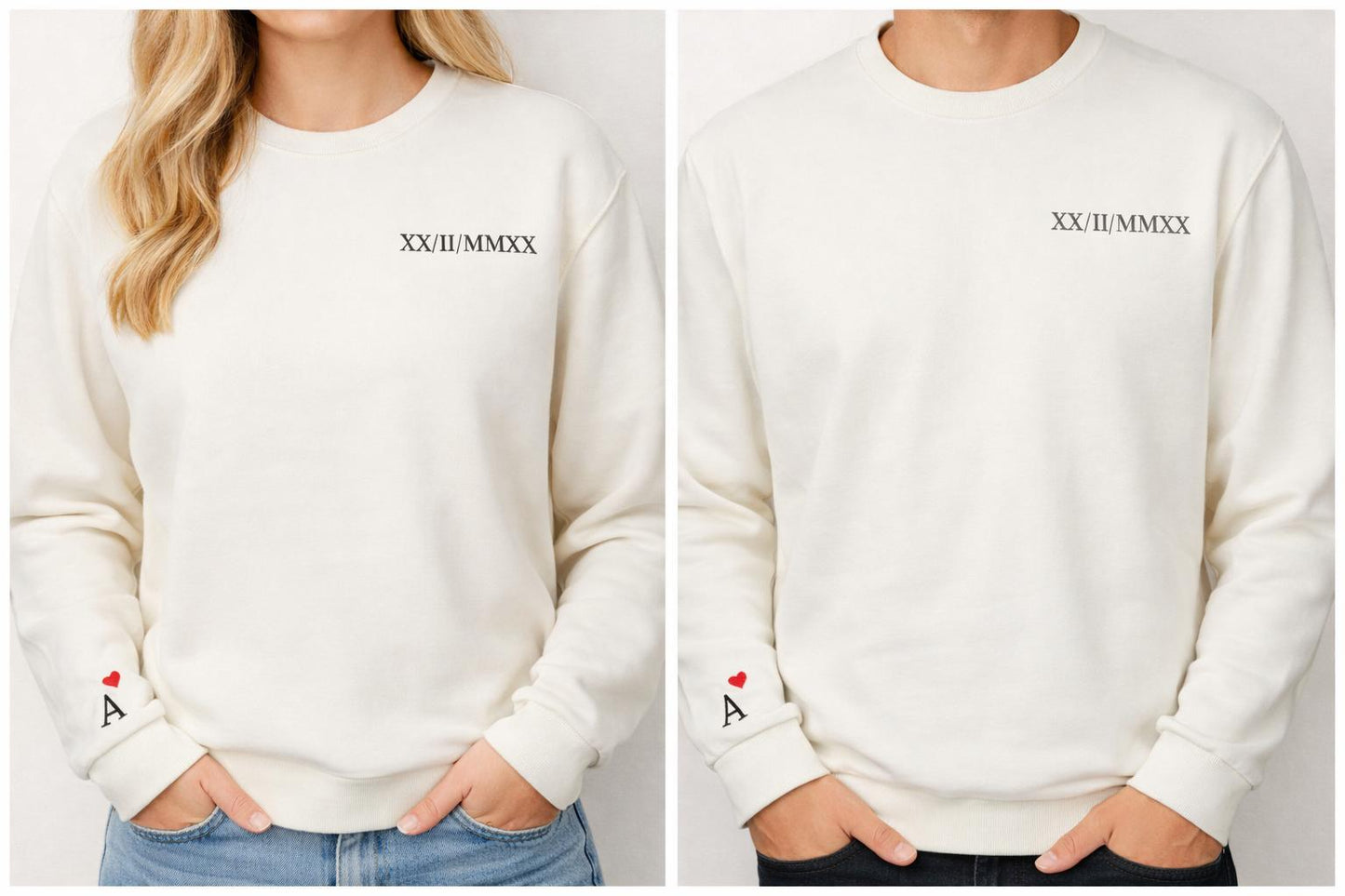Sweat Personnalisé Saint-Valentin à broder